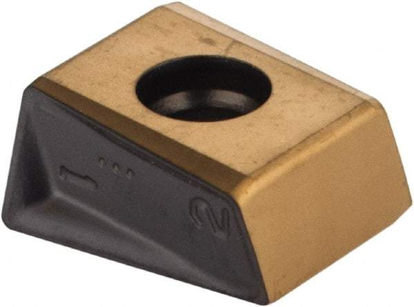 Iscar - T490 LNHT080404 Grade IC808 Carbide Milling Insert - TiAlN/AlTiN/TiN Finish, 0.2957" Thick, 0.4mm Corner Radius - Industrial Tool & Supply