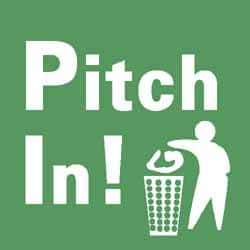 NMC - Restroom, Janitorial & Housekeeping Label - Legend: Pitch in!, English, Green & White, 4" Long x 4" High, Sign Muscle Finish - Industrial Tool & Supply
