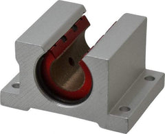 Pacific Bearing - 1/2" ID, 2" OAW x 1.688" OAL x 1-5/8" OAH Open Pillow Block - 975 Lb Static Cap, 1.688" Btw Mnt Hole Ctrs, 0.687" Base-to-Ctr Ht, Aluminum - Industrial Tool & Supply