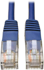 Tripp-Lite - Cat5e, 24 AWG, 8 Wires, 350 MHz, Unshielded Network & Ethernet Cable - Blue, PVC, 7' OAL - Industrial Tool & Supply