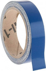 NMC - Blue Solid Color Vinyl Tape - 1" Wide x 30' Long x 0.002" Thick, General Traffic - Industrial Tool & Supply
