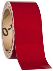 NMC - Red Solid Color Vinyl Tape - 2" Wide x 30' Long x 0.002" Thick, General Traffic - Industrial Tool & Supply