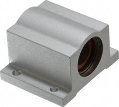 Pacific Bearing - 1/2" ID, 2" OAW x 1.688" OAL x 1-5/8" OAH Pillow Block - 975 Lb Static Cap, 1.688" Btw Mnt Hole Ctrs, 0.687" Base-to-Ctr Ht, Aluminum - Industrial Tool & Supply
