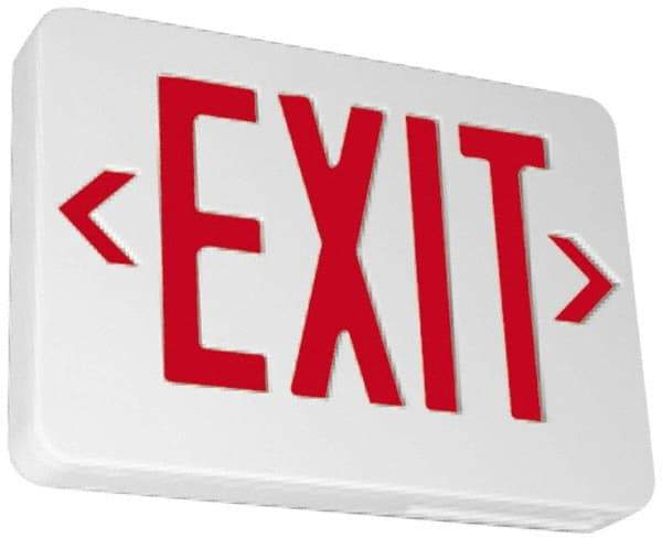 NMC - White, LED, Illuminated Exit Sign - Industrial Tool & Supply