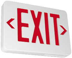 NMC - White, LED, Illuminated Exit Sign - Industrial Tool & Supply