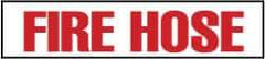 NMC - Fire Hose, Plastic Fire Sign - 12" Wide x 4" High - Industrial Tool & Supply
