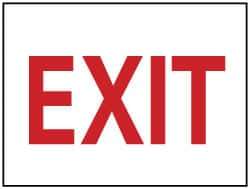 NMC - Exit, Aluminum Exit Sign - 14" Wide x 10" High - Industrial Tool & Supply