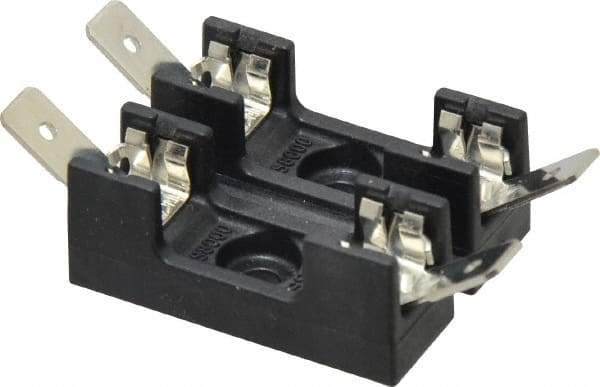 Cooper Bussmann - 2 Pole, 300 VAC/VDC, 30 Amp, Bolt-in Fuse Block - 1/4 Inch Diameter x 1-1/4 Inch Fuse Length, 2 Inch Long x 1-1/8 Inch Wide x 14.3mm High Block, 266°F - Industrial Tool & Supply