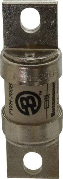 Cooper Bussmann - 500 VAC/VDC, 200 Amp, Fast-Acting Semiconductor/High Speed Fuse - Bolt-on Mount, 3-5/8" OAL, 200 (RMS Symmetrical), 50 at DC kA Rating, 1-5/32" Diam - Industrial Tool & Supply