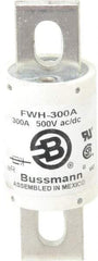 Cooper Bussmann - 500 VAC/VDC, 300 Amp, Fast-Acting Semiconductor/High Speed Fuse - Bolt-on Mount, 4-11/32" OAL, 200 (RMS Symmetrical), 50 at DC kA Rating, 1-1/2" Diam - Industrial Tool & Supply