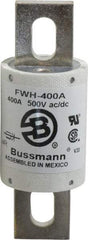 Cooper Bussmann - 500 VAC/VDC, 400 Amp, Fast-Acting Semiconductor/High Speed Fuse - Bolt-on Mount, 4-11/32" OAL, 200 (RMS Symmetrical), 50 at DC kA Rating, 1-1/2" Diam - Industrial Tool & Supply