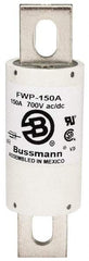 Cooper Bussmann - 700 VAC/VDC, 150 Amp, Fast-Acting Semiconductor/High Speed Fuse - Stud Mount Mount, 5-3/32" OAL, 200 (RMS), 50 at DC kA Rating, 1-1/2" Diam - Industrial Tool & Supply