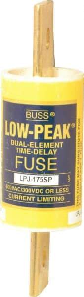 Cooper Bussmann - 300 VDC, 600 VAC, 175 Amp, Time Delay General Purpose Fuse - Bolt-on Mount, 5-3/4" OAL, 100 at DC, 300 at AC (RMS) kA Rating, 1-5/8" Diam - Industrial Tool & Supply