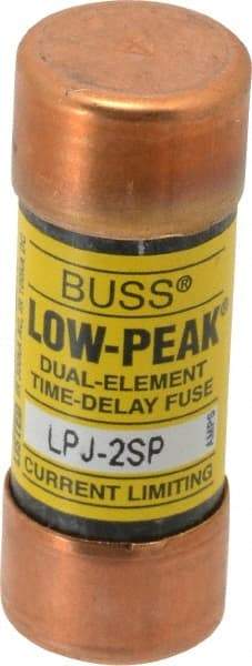 Cooper Bussmann - 300 VDC, 600 VAC, 2 Amp, Time Delay General Purpose Fuse - Fuse Holder Mount, 2-1/4" OAL, 100 at DC, 300 at AC (RMS) kA Rating, 13/16" Diam - Industrial Tool & Supply