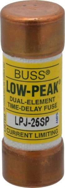 Cooper Bussmann - 300 VDC, 600 VAC, 25 Amp, Time Delay General Purpose Fuse - Fuse Holder Mount, 2-1/4" OAL, 100 at DC, 300 at AC (RMS) kA Rating, 13/16" Diam - Industrial Tool & Supply