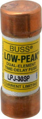 Cooper Bussmann - 300 VDC, 600 VAC, 30 Amp, Time Delay General Purpose Fuse - Fuse Holder Mount, 2-1/4" OAL, 100 at DC, 300 at AC (RMS) kA Rating, 13/16" Diam - Industrial Tool & Supply