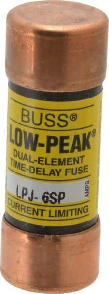 Cooper Bussmann - 300 VDC, 600 VAC, 6 Amp, Time Delay General Purpose Fuse - Fuse Holder Mount, 2-1/4" OAL, 100 at DC, 300 at AC (RMS) kA Rating, 13/16" Diam - Industrial Tool & Supply
