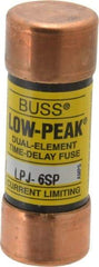 Cooper Bussmann - 300 VDC, 600 VAC, 6 Amp, Time Delay General Purpose Fuse - Fuse Holder Mount, 2-1/4" OAL, 100 at DC, 300 at AC (RMS) kA Rating, 13/16" Diam - Industrial Tool & Supply