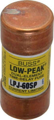 Cooper Bussmann - 300 VDC, 600 VAC, 60 Amp, Time Delay General Purpose Fuse - Fuse Holder Mount, 2-3/8" OAL, 100 at DC, 300 at AC (RMS) kA Rating, 1-1/16" Diam - Industrial Tool & Supply