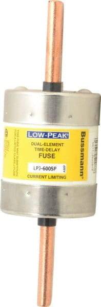 Cooper Bussmann - 300 VDC, 600 VAC, 600 Amp, Time Delay General Purpose Fuse - Bolt-on Mount, 203.2mm OAL, 100 at DC, 300 at AC (RMS) kA Rating, 2-1/2" Diam - Industrial Tool & Supply