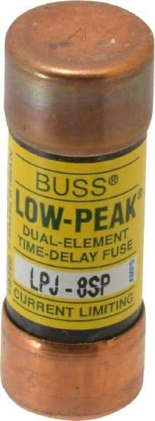 Cooper Bussmann - 300 VDC, 600 VAC, 8 Amp, Time Delay General Purpose Fuse - Fuse Holder Mount, 2-1/4" OAL, 100 at DC, 300 at AC (RMS) kA Rating, 13/16" Diam - Industrial Tool & Supply