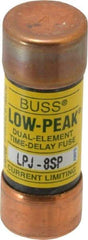 Cooper Bussmann - 300 VDC, 600 VAC, 8 Amp, Time Delay General Purpose Fuse - Fuse Holder Mount, 2-1/4" OAL, 100 at DC, 300 at AC (RMS) kA Rating, 13/16" Diam - Industrial Tool & Supply