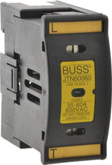 Cooper Bussmann - 1 Pole, 600 VAC/VDC, 60 Amp, DIN Rail Mount Fuse Holder - Compatible with J Class, 1.52 Inch Wide Fuse - Industrial Tool & Supply