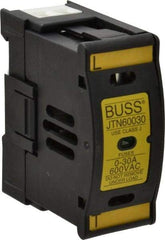 Cooper Bussmann - 1 Pole, 600 VAC/VDC, 30 Amp, DIN Rail Mount Fuse Holder - Compatible with J Class, 1.23 Inch Wide Fuse - Industrial Tool & Supply