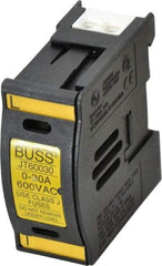 Cooper Bussmann - 1 Pole, 600 VAC/VDC, 30 Amp, DIN Rail Mount Fuse Holder - Compatible with J Class, 1.23 Inch Wide Fuse - Industrial Tool & Supply