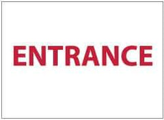 NMC - Entrance, Pressure Sensitive Vinyl Exit Sign - 14" Wide x 10" High - Industrial Tool & Supply