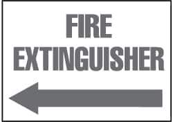 NMC - Fire Extinguisher, Pressure Sensitive Vinyl Fire Sign - 14" Wide x 10" High - Industrial Tool & Supply