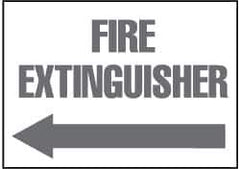 NMC - Fire Extinguisher, Pressure Sensitive Vinyl Fire Sign - 14" Wide x 10" High - Industrial Tool & Supply