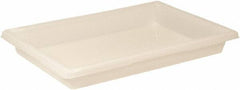 Rubbermaid - Rectangular, White Polyethylene Food Tote Box - 3-1/2" High x 18" Wide x 26" Long, with Snap-On Lid - Industrial Tool & Supply