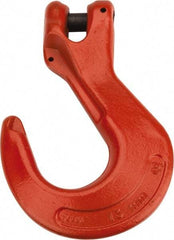 CM - 1/2 Inch Chain Diameter, Grade 100 Clevis Hook - 15,000 Lbs. Load Capacity, 0.58 Inch Inside Diameter, 0.63 Inch Pin Diameter, 1.38 Inch Hook Throat, 8.03 Inch Overall Length, 5.48 Inch Hook Width - Industrial Tool & Supply