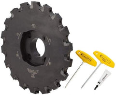 Kennametal - Shell Mount Connection, 0.709" Cutting Width, 3-5/16" Depth of Cut, 12" Cutter Diam, 2-1/2" Hole Diam, 18 Tooth Indexable Slotting Cutter - KSSS Toolholder, SD.. 43.. Insert, Neutral Cutting Direction - Industrial Tool & Supply