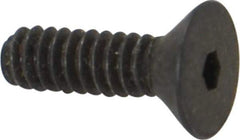Holo-Krome - #4-40 UNC Hex Socket Drive, 82° Flat Screw - Alloy Steel, Black Oxide Finish, Fully Threaded, 3/8" OAL - Industrial Tool & Supply