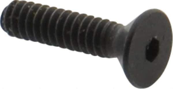 Holo-Krome - #4-40 UNC Hex Socket Drive, 82° Flat Screw - Alloy Steel, Black Oxide Finish, Fully Threaded, 1/2" OAL - Industrial Tool & Supply
