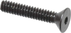 Holo-Krome - #4-40 UNC Hex Socket Drive, 82° Flat Screw - Alloy Steel, Black Oxide Finish, Fully Threaded, 5/8" OAL - Industrial Tool & Supply