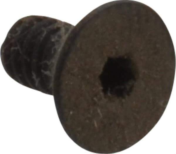 Holo-Krome - #5-40 UNC Hex Socket Drive, 82° Flat Screw - Alloy Steel, Black Oxide Finish, Fully Threaded, 1/4" OAL - Industrial Tool & Supply