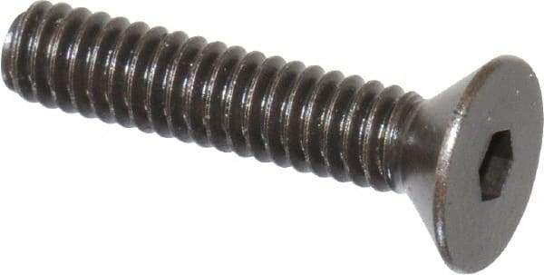 Holo-Krome - #5-40 UNC Hex Socket Drive, 82° Flat Screw - Alloy Steel, Black Oxide Finish, Fully Threaded, 5/8" OAL - Industrial Tool & Supply