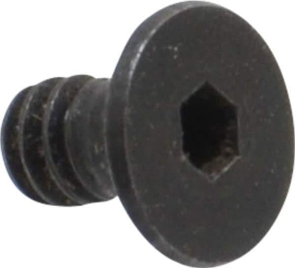 Holo-Krome - #6-32 UNC Hex Socket Drive, 82° Flat Screw - Alloy Steel, Black Oxide Finish, Fully Threaded, 1/4" OAL - Industrial Tool & Supply