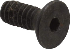 Holo-Krome - #6-32 UNC Hex Socket Drive, 82° Flat Screw - Alloy Steel, Black Oxide Finish, Fully Threaded, 3/8" OAL - Industrial Tool & Supply