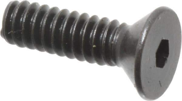 Holo-Krome - #6-32 UNC Hex Socket Drive, 82° Flat Screw - Alloy Steel, Black Oxide Finish, Fully Threaded, 1/2" OAL - Industrial Tool & Supply