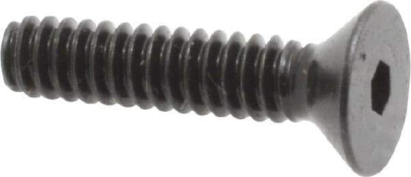 Holo-Krome - #6-32 UNC Hex Socket Drive, 82° Flat Screw - Alloy Steel, Black Oxide Finish, Fully Threaded, 5/8" OAL - Industrial Tool & Supply