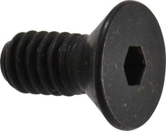 Holo-Krome - #8-32 UNC Hex Socket Drive, 82° Flat Screw - Alloy Steel, Black Oxide Finish, Fully Threaded, 3/8" OAL - Industrial Tool & Supply