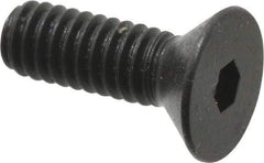 Holo-Krome - #8-32 UNC Hex Socket Drive, 82° Flat Screw - Alloy Steel, Black Oxide Finish, Fully Threaded, 1/2" OAL - Industrial Tool & Supply