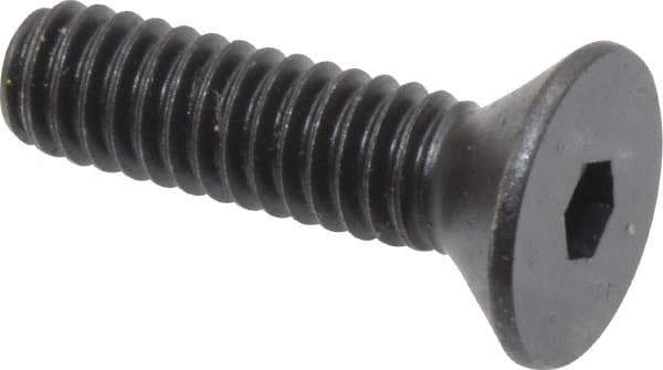 Holo-Krome - #8-32 UNC Hex Socket Drive, 82° Flat Screw - Alloy Steel, Black Oxide Finish, Fully Threaded, 5/8" OAL - Industrial Tool & Supply