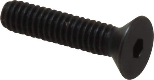 Holo-Krome - #8-32 UNC Hex Socket Drive, 82° Flat Screw - Alloy Steel, Black Oxide Finish, Fully Threaded, 3/4" OAL - Industrial Tool & Supply