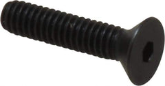 Holo-Krome - #8-32 UNC Hex Socket Drive, 82° Flat Screw - Alloy Steel, Black Oxide Finish, Fully Threaded, 3/4" OAL - Industrial Tool & Supply