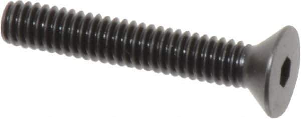 Holo-Krome - #8-32 UNC Hex Socket Drive, 82° Flat Screw - Alloy Steel, Black Oxide Finish, Fully Threaded, 1" OAL - Industrial Tool & Supply